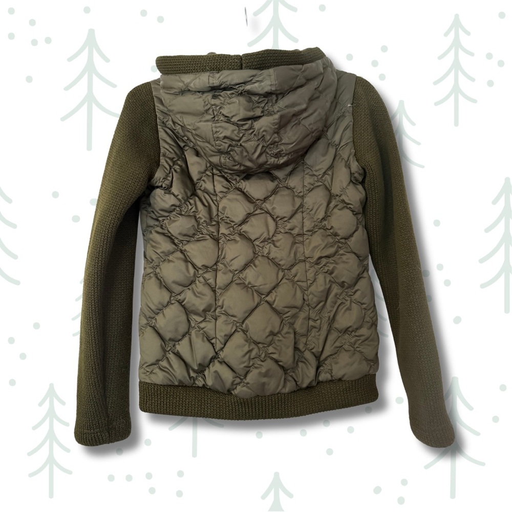 Y2K Eddie Bauer Forest Green Goose Down Quilted Jacket - Picture 2 of 2
